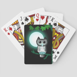 Jeu De Cartes Chouette à Pleines lunes mignonnes