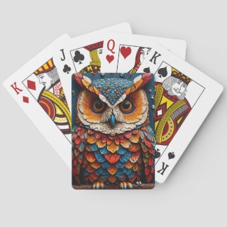 Jeu De Cartes Chouette Artistique Colorée