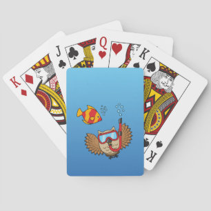 Jeu De Cartes Chouette avec masque tuba et poisson tropical