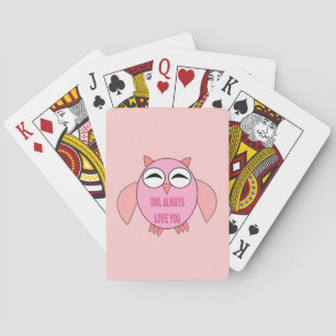 Jeu De Cartes Chouette de message d'amour mignonne Lecture de ca