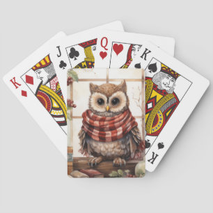 Jeu De Cartes Chouette de Noël Cosy Chouette d'hiver Cosy
