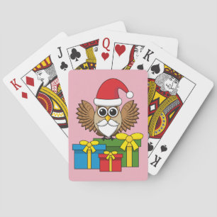 Jeu De Cartes Chouette du Père Noël avec présents