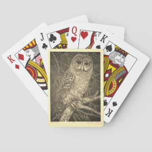 Jeu De Cartes Chouette Éffrayante vintage