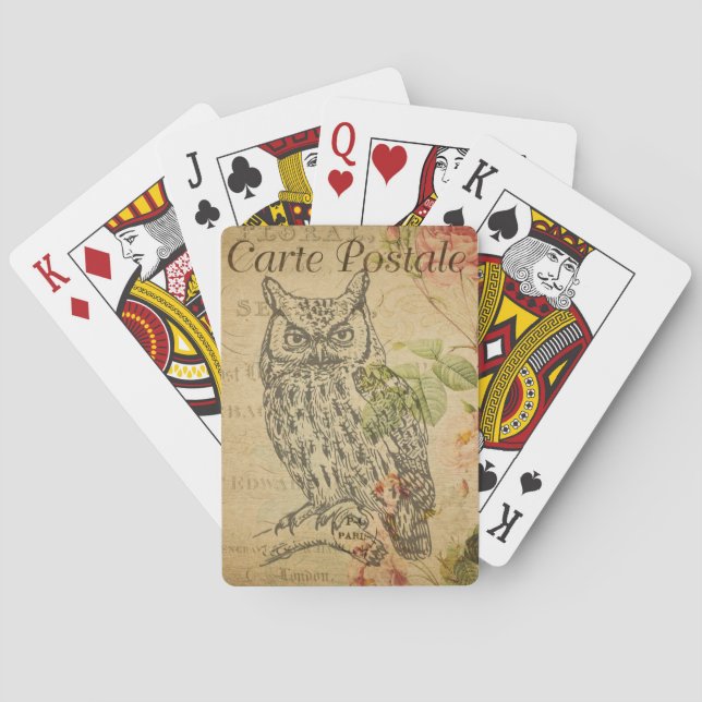 Jeu De Cartes Chouette vintage (dos)