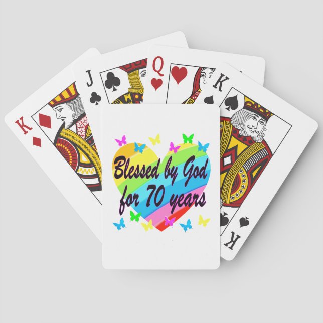 JEU DE CARTES CHRÉTIEN 70E ANNIVERSAIRE DE LA CONCEPTION DU COEU (dos)