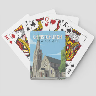 Jeu De Cartes Christchurch Nouvelle-Zélande Illustration Art de 