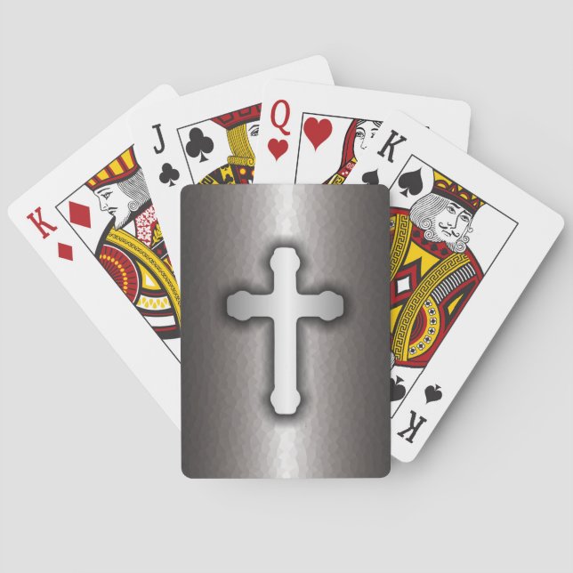 Jeu De Cartes Christian Cross (Steel) (dos)