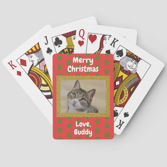 Jeu De Cartes Christmas Love Chat Chien Papa Maman Animal de com (dos)