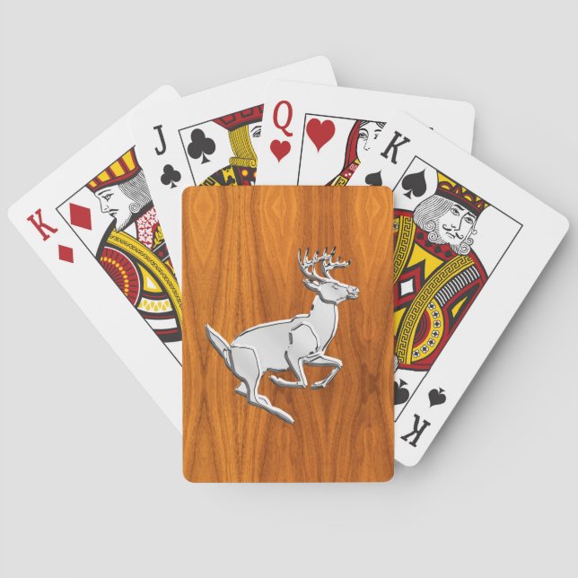 Jeu De Cartes Chrome Like Running Deer on Fine Teak (dos)