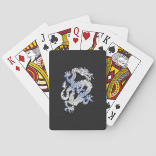 Jeu De Cartes Chrome Orient Style Dragon Black Snake Peau Imprim