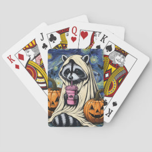 Jeu De Cartes Chute Halloween Ghost Citrouille Raccoon Costume S