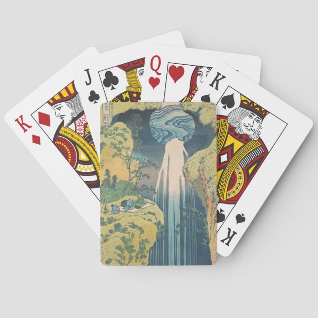 Jeu De Cartes Chutes d'Amida d'Hokusai Japon Cascade  (dos)