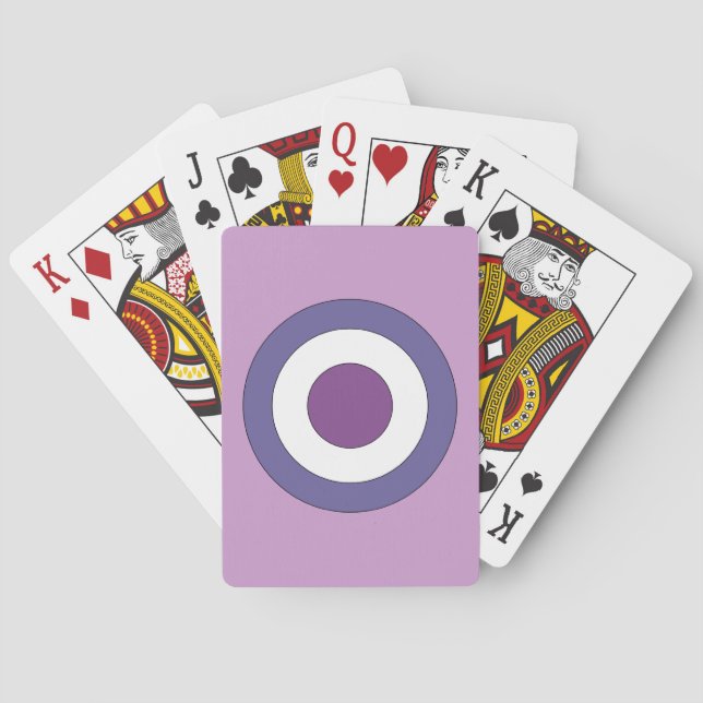 Jeu De Cartes Cible violette (dos)