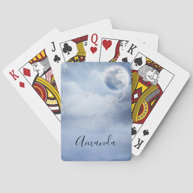 Jeu De Cartes Ciel bleu magique avec cygnes volants (dos)