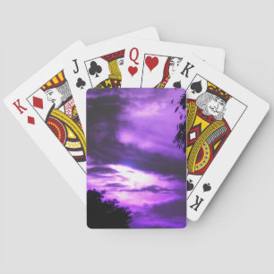 Jeu De Cartes Ciel nuageux violet