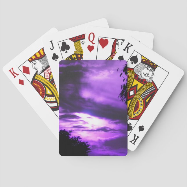 Jeu De Cartes Ciel nuageux violet (dos)