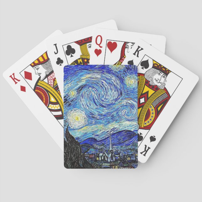 Jeu De Cartes Ciel Rétro Nuit Étoilée (dos)