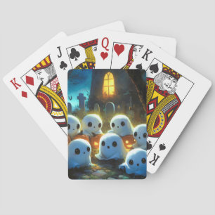 Jeu De Cartes Cimetière de nuit éffrayante mignonne Fantôme d'Ha