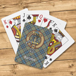 Jeu De Cartes Cimier du clan MacLellan sur tartan ancien