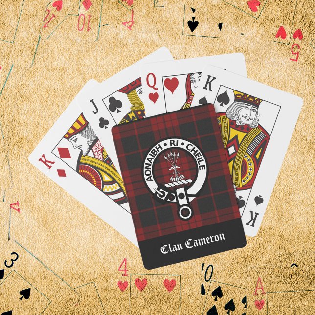 Jeu De Cartes Cimier et tartan du clan Cameron (Créateur téléchargé)
