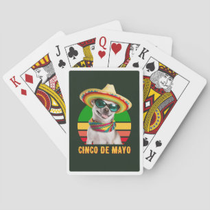 Jeu De Cartes Cinco De Mayo Sombrero Chihuahua Avec Lunettes De 