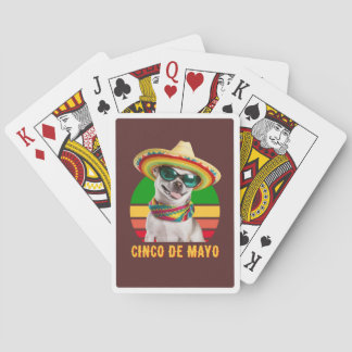 Jeu De Cartes Cinco De Mayo Sombrero Chihuahua Avec Lunettes De 