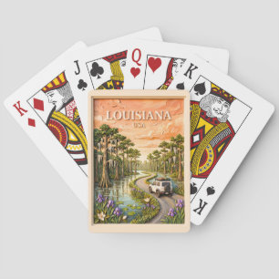 Jeu De Cartes Circuit vintage en Louisiane dans le bayou 3D