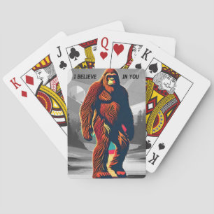 Jeu De Cartes Citation Bigfoot couleur magique Mythe noir & blan