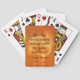 Jeu De Cartes Citation d'anniversaire de Mark Twain avec des cœu