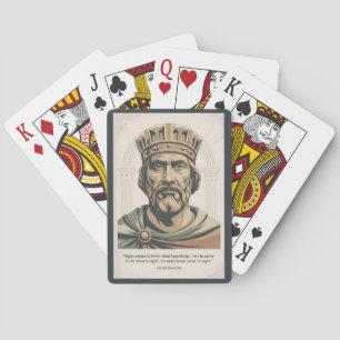 Jeu De Cartes Citation de Charlemagne Francs Illustration Vintag