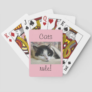 Jeu De Cartes Citation de chat noir blanc mignon Règle de chat