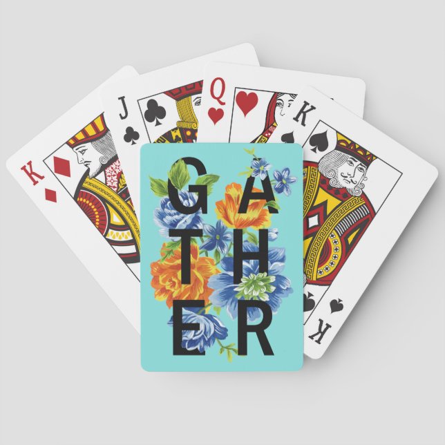 Jeu De Cartes Citation de collecte de fleurs (dos)