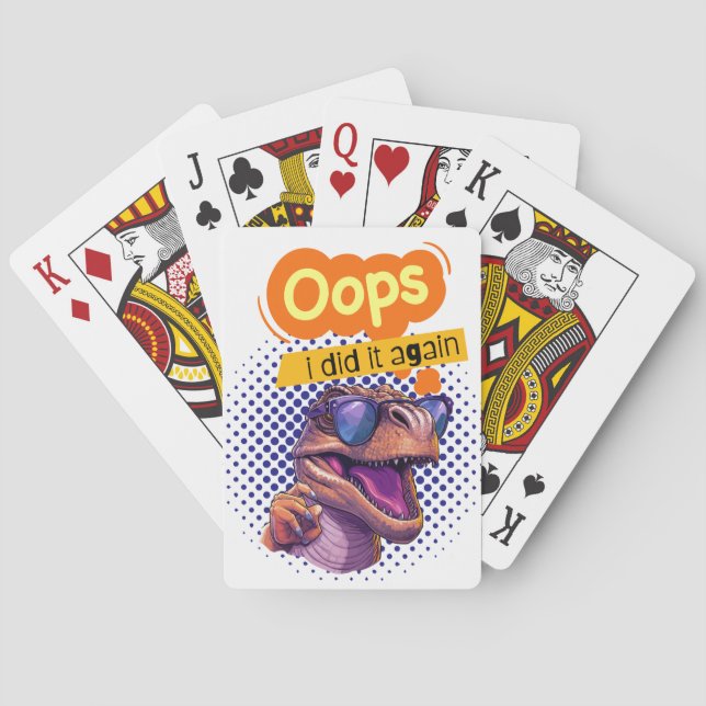 Jeu De Cartes citation de dinosaure (dos)
