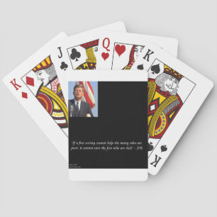 Jeu De Cartes Citation de JFK sur le sauvetage des riches et des