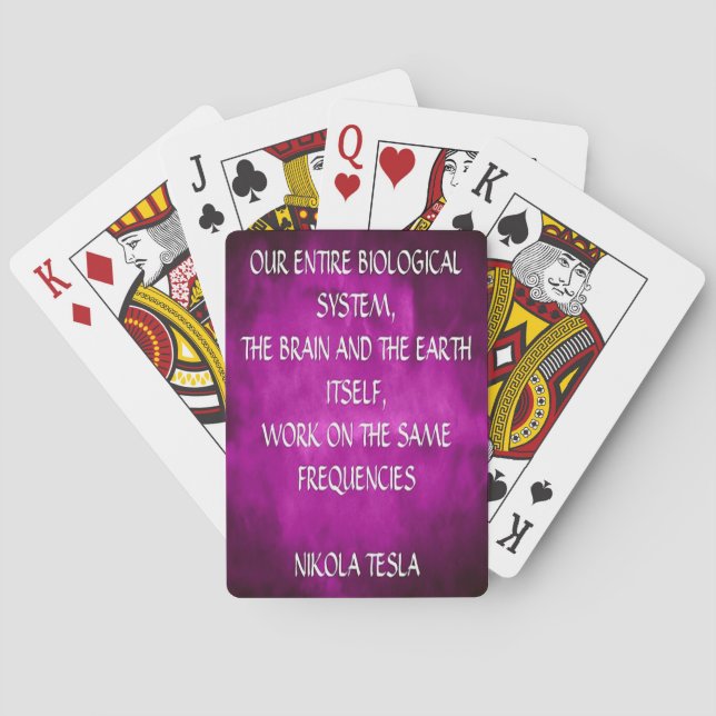 Jeu De Cartes Citation de Nikola Tesla - Même fréquence (dos)
