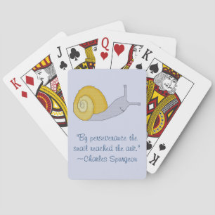 Jeu De Cartes Citation de Perseverence d'escargot de Charles