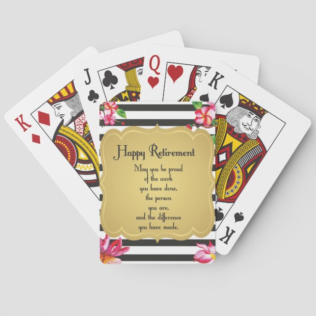 Jeu De Cartes Citation de retraite heureuse Cadeau d'adieu (dos)
