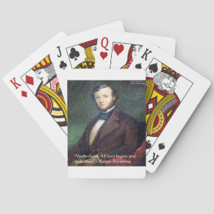 Jeu De Cartes Citation de Robert Browning sur la maternité