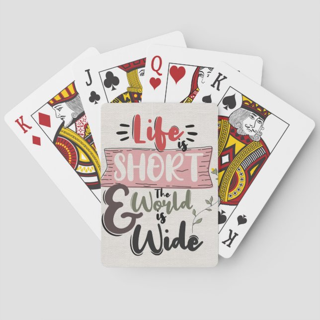 Jeu De Cartes Citation De Succès Le Monde Est Large (dos)