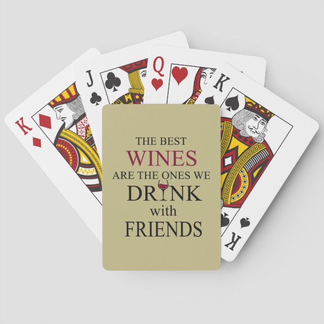 Jeu De Cartes citation de vin drôle pour les amis (dos)