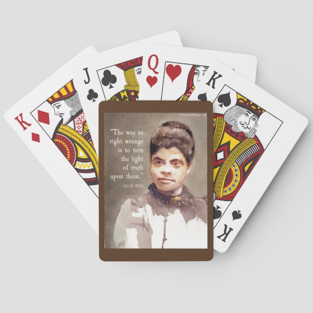 Jeu De Cartes Citation d'Ida B Wells et de "Vérité" (dos)