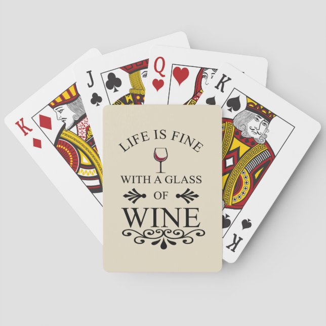 Jeu De Cartes Citation drinker vin drôle (dos)