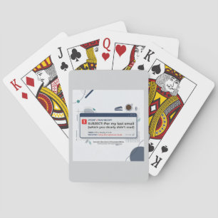 Jeu De Cartes Citation drôle de bureau selon mon dernier email