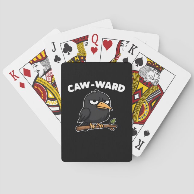 Jeu De Cartes Citation drôle de Caw-Ward (dos)