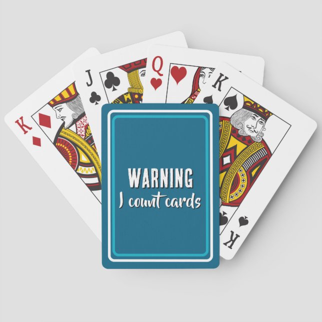 Jeu De Cartes Citation drôle de cribbage - Je compte les cartes  (dos)