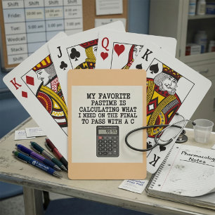Jeu De Cartes Citation drôle d'une calculatrice d'examen final d
