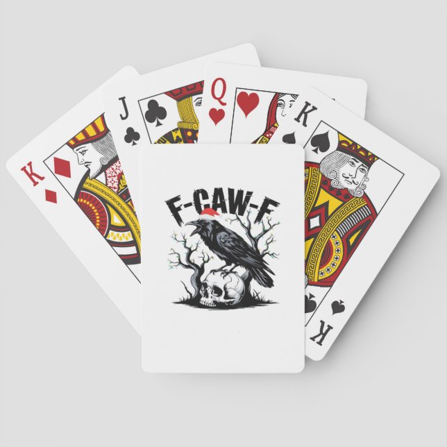 Jeu De Cartes Citation drôle essentielle F-Caw-F (dos)