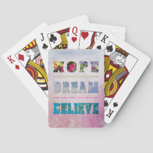 Jeu De Cartes Citation Inspirationnelle Espoir Rêve Croire Rose 