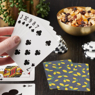 Jeu De Cartes Citron gouttes de nourriture Motif d'art