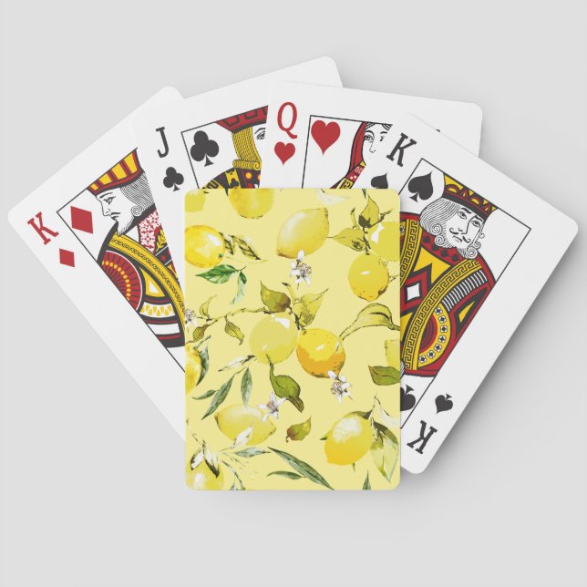 Jeu De Cartes citrons aquarelle 15 (dos)